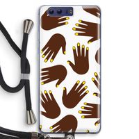 Hands dark: Honor 9 Transparant Hoesje met koord