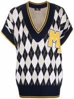 Maison Bohemique Top met argyle patroon - Blauw - thumbnail