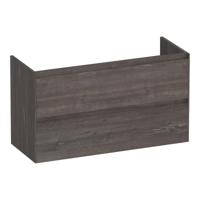Brauer Inspire - Onderkast Ondiep - 100 cm - met 2 Softclose Lades Greeploos en 1 Sifon Uitsparing - Driftwood