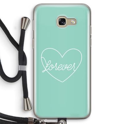 Forever heart pastel: Samsung Galaxy A5 (2017) Transparant Hoesje met koord