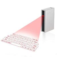 MINI F3 Bluetooth opladen schat Laser virtuele projectie 2 in 1 Keyboard (wit)