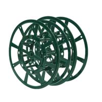 Lumineo haspel - 2x - groen - kunststof - 20 cm - voor kerstverlichting - opruimen/opbergen