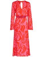 Silvia Tcherassi robe mi-longue Pesaro à motif marbré - Rose