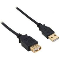 InLine 34610S USB-kabel 1 m USB A Zwart - thumbnail