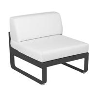 Fermob Bellevie 1-zitsmodule loungebank Anthracite - Off-White