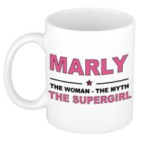 Marly cadeau mok - Woman Myth Supergirl - naam koffiemok - 300 ml - collega - moederdag