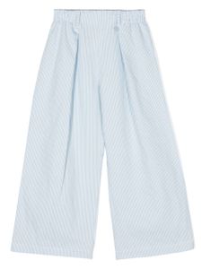 Monnalisa pantalon ample à fines rayures - Bleu