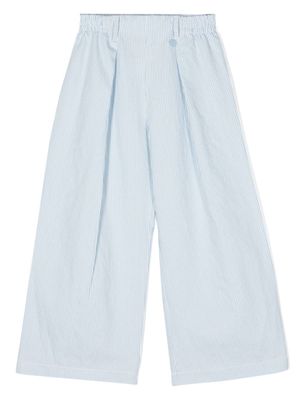 Monnalisa pantalon ample à fines rayures - Bleu