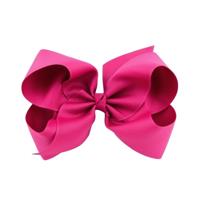 5 stuks 6 inch kleurrijke Kids meisjes grote effen lint haar boog clips (14)