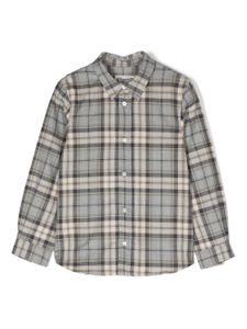 Bonpoint chemise boutonnée à carreaux - Gris