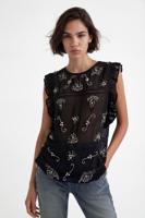 Doorschijnende blouse Johnson Hartig - BLACK - L