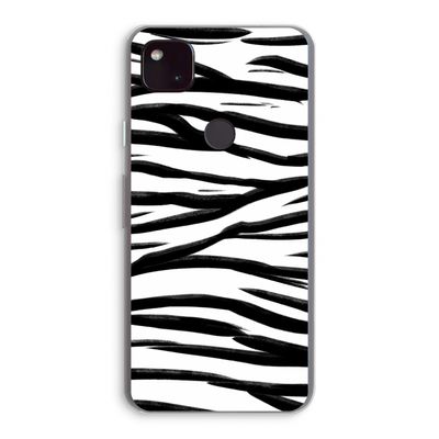 Zebra pattern: Google Pixel 4a 5G Transparant Hoesje