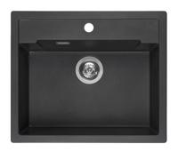 Reginox Amsterdam 54 Tapwing black silvery spoelbak