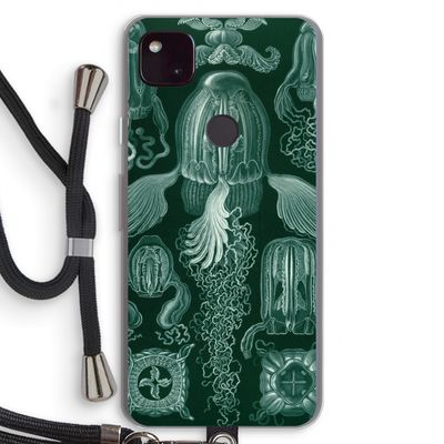 Haeckel Cubomedusae: Pixel 4a 5G Transparant Hoesje met koord