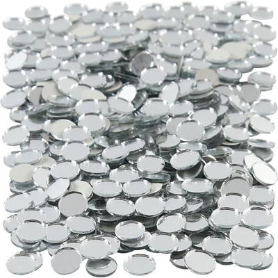 500x Spiegel mozaiek steentjes - rond - 10 mm - glas - knutselen - hobbyen