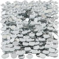 500x Spiegel mozaiek steentjes - rond - 10 mm - glas - knutselen - hobbyen