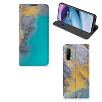 OnePlus Nord CE 5G Standcase Marble Blue Gold - thumbnail