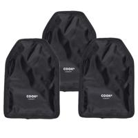 Wijnfles koeler/koelelement hoes - 3x - zwart - 23 cm - Flessenkoeler - Wijnkoeler