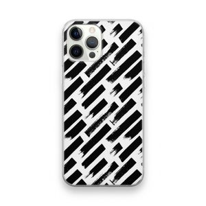 Zwarte vegen: iPhone 12 Pro Transparant Hoesje