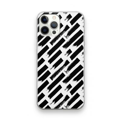 Zwarte vegen: iPhone 12 Pro Transparant Hoesje