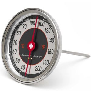 Analoge vleesthermometer / keuken thermometer kunststof 14 cm