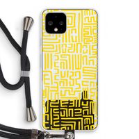Majorelle Blue Print: Pixel 4 Transparant Hoesje met koord