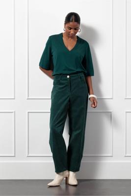 Studio Anneloes Fiore Vneck T-shirt 13182 T-shirt Korte Mouw 7800 Bottle Green