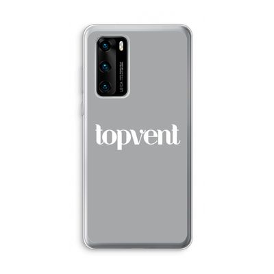 Topvent Grijs Wit: Huawei P40 Transparant Hoesje
