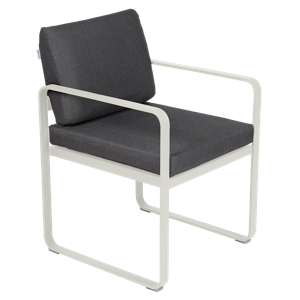 Fermob Bellevie dining armchair tuinstoel Clay grey - Graphite