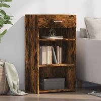 Dressoir 50x42,5x93 cm bewerkt hout gerookt eikenkleurig - thumbnail
