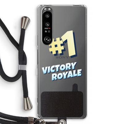 Victory Royale: Sony Xperia 1 III Transparant Hoesje met koord
