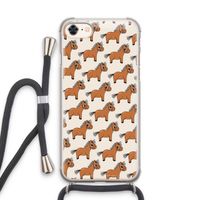 Pony: iPhone 8 Transparant Hoesje met koord