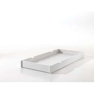 Vipack rolbed Erik op wielen - wit - 18,5x94x199 cm - Leen Bakker