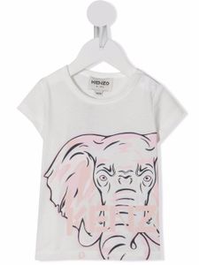 Kenzo Kids t-shirt à imprimé Éléphant - Blanc