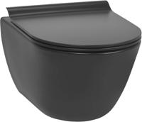 Ben Segno hangtoilet compact Xtra glaze+ Free flush mat zwart - thumbnail