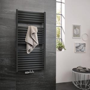 Handdoekradiator HSK Line Two | 60x177 cm | Warmwaterwerking | Grafiet-zwart