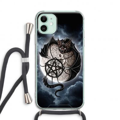 Volle maan: iPhone 11 Transparant Hoesje met koord