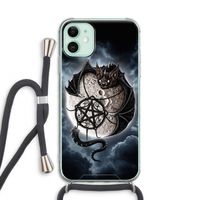 Volle maan: iPhone 11 Transparant Hoesje met koord