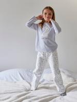 Pyjama fluweel / velours voor meisjes Konijn hemelsblauw