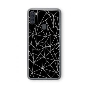 Geometrische lijnen wit: Samsung Galaxy A11 Transparant Hoesje