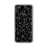 Geometrische lijnen wit: Samsung Galaxy A11 Transparant Hoesje