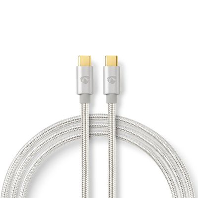 Nedis USB-Kabel | USB-C Male naar USB-C Male | 480 Mbps | 2 m | 1 stuks - CCTB60800AL20 CCTB60800AL20