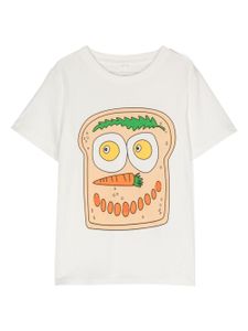 Stella McCartney Kids Silly-Sandwich-print cotton T-shirt - Blanc