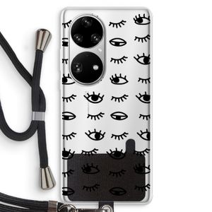 Eye pattern #2: Huawei P50 Pro Transparant Hoesje met koord