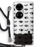 Eye pattern #2: Huawei P50 Pro Transparant Hoesje met koord