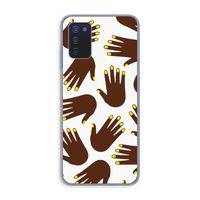 Hands dark: Samsung Galaxy A03s Transparant Hoesje Hands dark: Samsung Galaxy A03s Transparant Hoesje