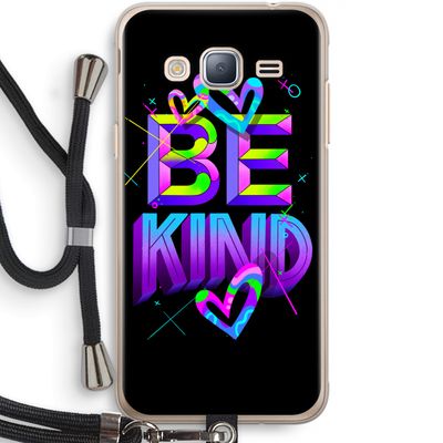 Be Kind: Samsung Galaxy J3 (2016) Transparant Hoesje met koord