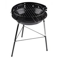 Ronde houtskool barbecue / bbq grill zwart - thumbnail