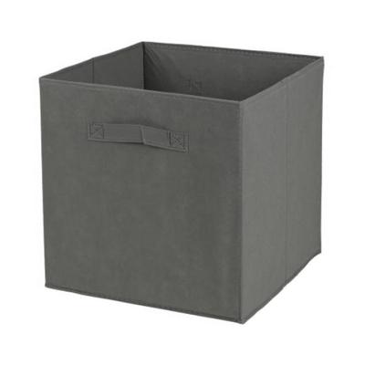 Opbergmand/kastmand Square Box - karton/kunststof - 29 liter - antraciet - 31 x 31 cm