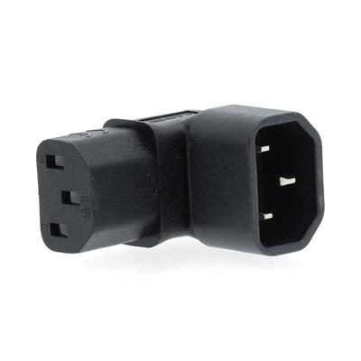 Nedis Verlengstekker | IEC-320-C13 | IEC-320-C14 | 90° Gehoekt | Vernikkeld | PVC | Zwart | Doos | 1 Stuks - CEGB1190BK